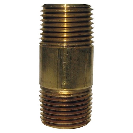 Homeplus+ ATC 1/2 in. MPT X 1/2 in. D MPT Yellow Brass Nipple 2 in. L 6JC126300201039